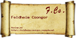 Feldheim Csongor névjegykártya